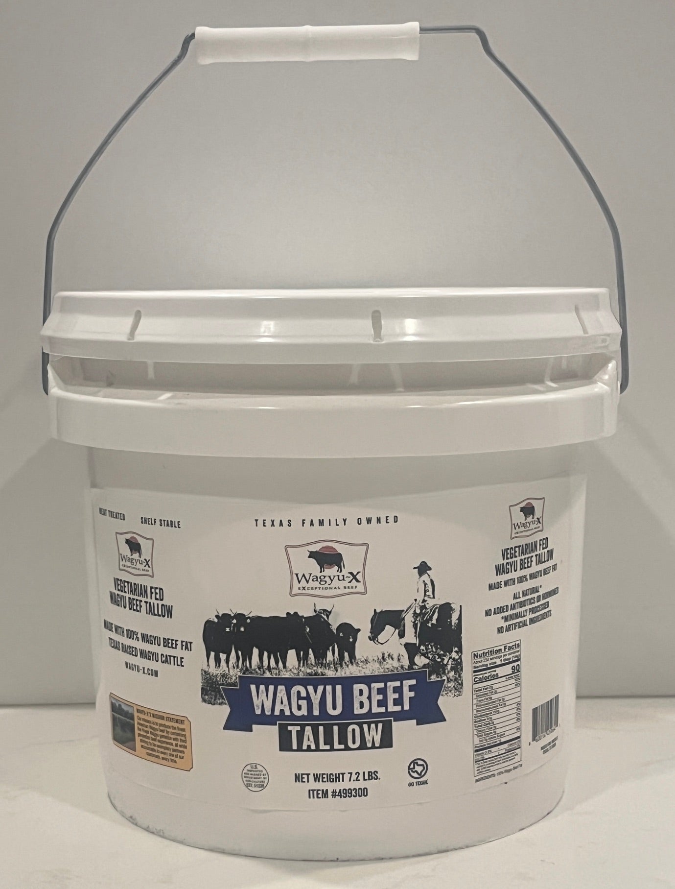 Wagyu Beef Tallow – 7.2 lb Gallon Tub | Family Owned | Wagyu-X Exceptional Beef