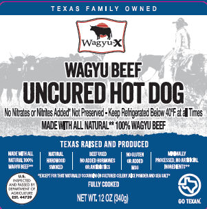 Waygu Beef Hot Dogs - Fully Cooked