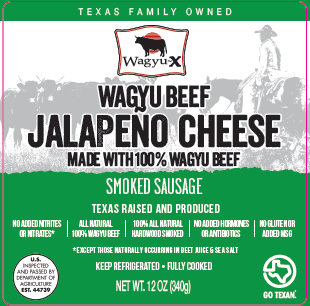 Jalapeno Cheese Smoked Sausage 12 oz pack (3oz per Link)