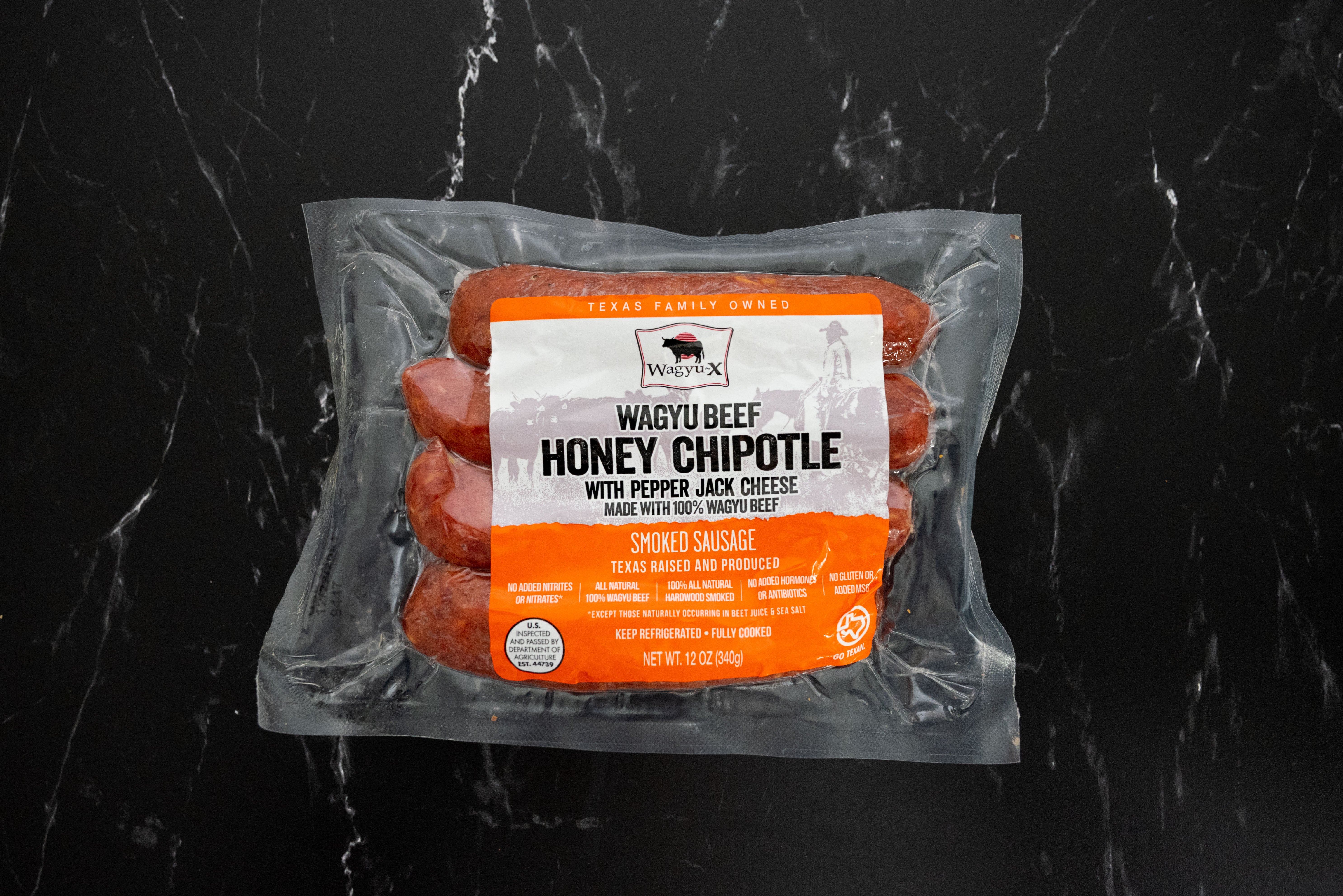 Honey Chipotle with Pepper Jack Cheese Sausage 12 oz pack (3oz per